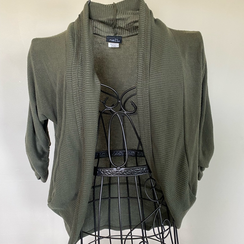 Rue21 Olive Green Cardigan